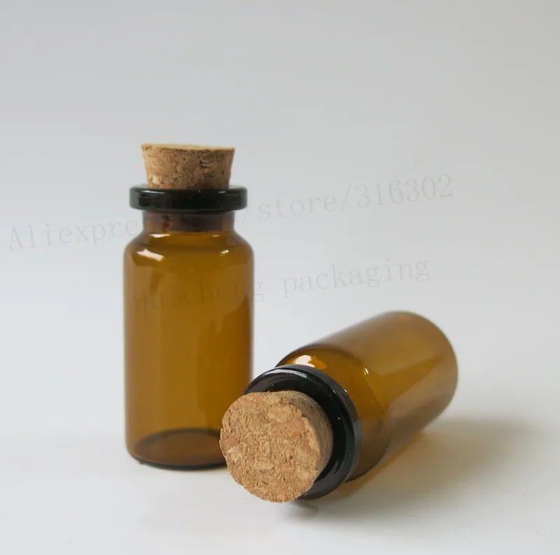 5pcs 8ml Empty Sample Vials Clear Glass Bottles with Corks Jars Small bottle 