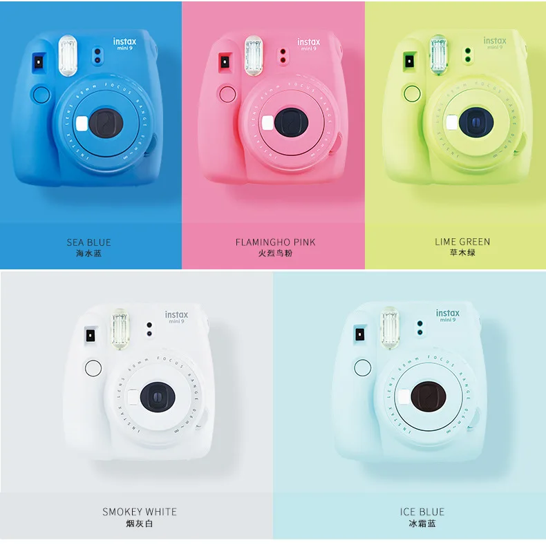 Instax mini9 фотокамера, фотопринтер, фазовый аппарат, mini8 обновление, мини карманный принтер ручной фотопринтер