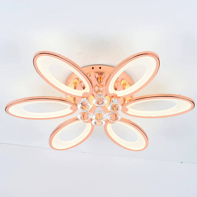

Led ceiling lamp Surface Mounted Modern Led Ceiling Lights crystal LED Fixture Indoor Lighting Home Decorative Lampshade chrome