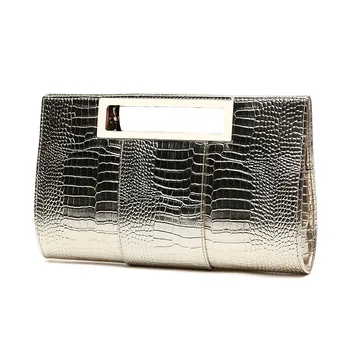 

Crocodile Clutch Bag Purse Clutches Luxury Patent Leather Evening Bag Bride Wedding Shoulder hand Bag Women Chain Messenger New