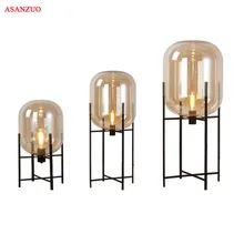 Простые креативные стеклянные настольные лампы для отеля, дома, гостиной, стоящая лампа для кабинета, спальни, прикроватные лампы, торшер