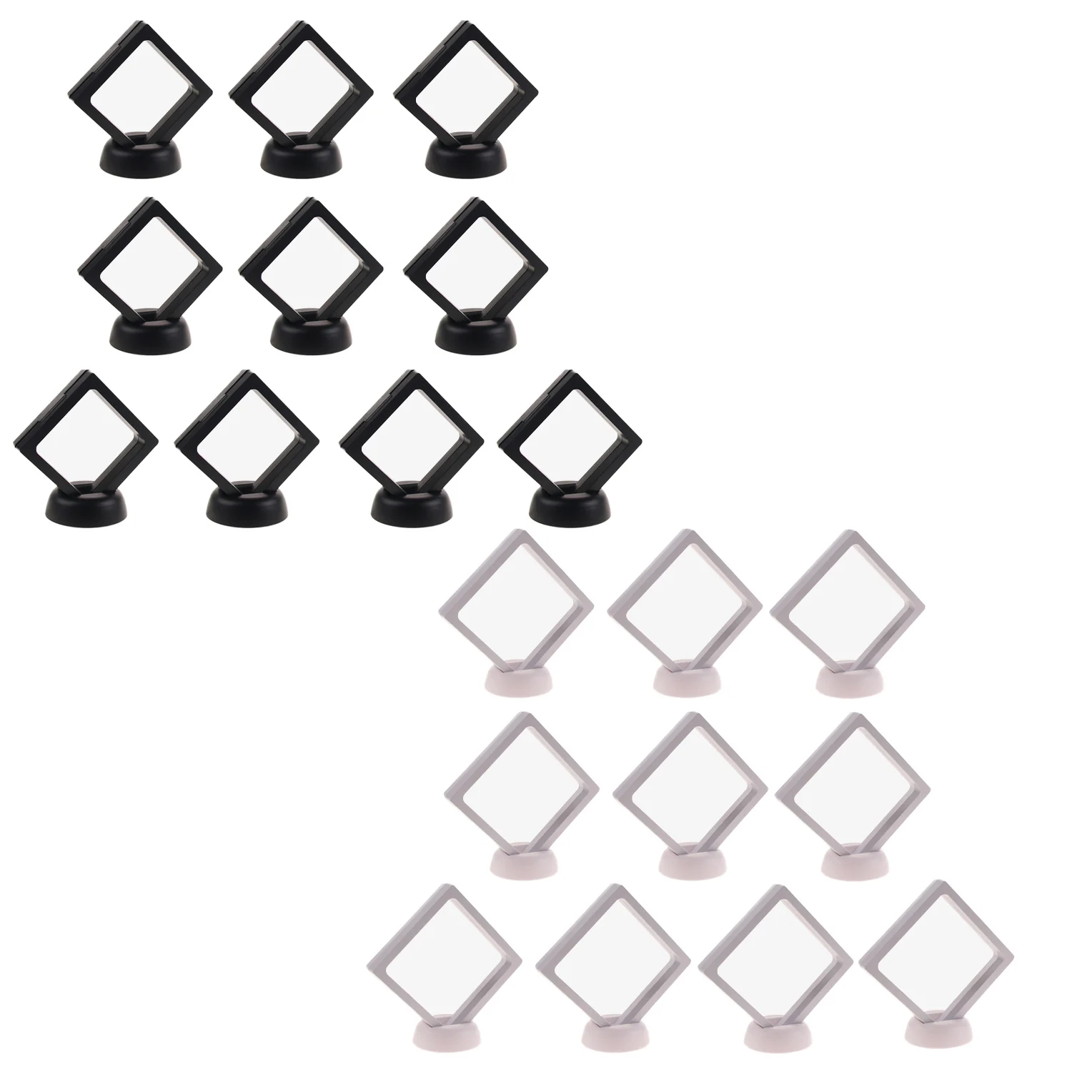 

Behogar 10PCS Acrylic Transparent 3D Floating Frame Display Stand Holder for Coins Medals Stamps Jewellery Home School 90x90MM