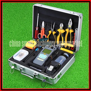 

30pcs Optical power meter Fiber tester Fiber cutter Stripper Wire stripper tape measure Toolbox Red pen tool kit