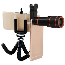 Телеобъектив с 8-кратным зумом и макрообъективом с держателем для телефона+ Штатив для iPhone 7 6/6s plus SE samsung htc для huawei LG Tablet