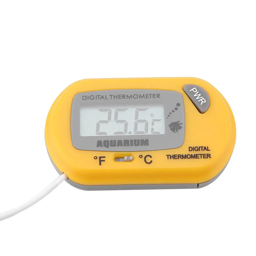 Новые аксессуары для аквариума Малый размер цифровой аквариумный термометр для рыб измерительный прибор температуры - Цвет: Цвет: желтый