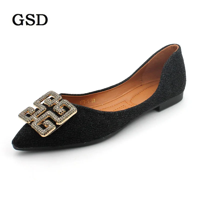 

2019 Sequined Cloth Flat Women Shoes Pointed Toe With Low Woman Loafers Spring Casual Shoes Woman Flats Women Shoes