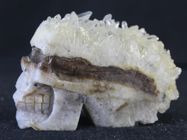 

NATURAL Quartz Crystal specimen cluster Carved Skull