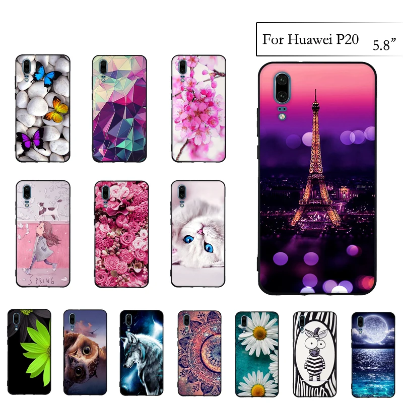 Чехол для Huawei P20 чехлы мягкий силиконовый чехол из ТПУ Роскошный сумки | Мобильные