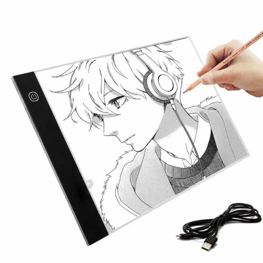 

Portable A4 LED Light Box drawing board Tracer Ultra-thin USB Powered Dimmable Brightness LED Artcraft Tracing Light copy Pad