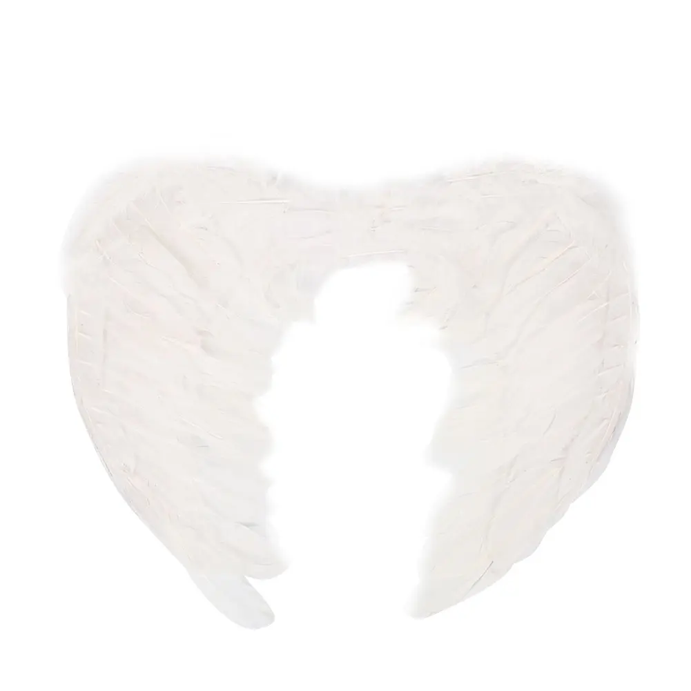 Взрослые дети крылья феи-ангела с перьями ночь маскарадный костюм Хэллоуин косплей крыло праздничные вечерние принадлежности Рождественские предложения - Цвет: white
