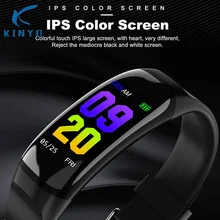 0,96 дюймовый цветной экран мониторинг сердечного ритма без рамки умный Браслет мониторинг сна(встроенный аккумулятор) pk miband