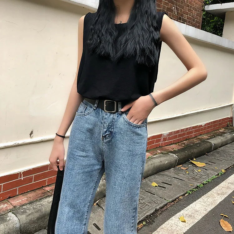 S-XL 2019 spring vintage style High Waist jeans Lady Casual straight denim jeans blue womens mom jeans for women with belt(8158) S-XL 2019 spring vintage style High Waist jeans Lady Casual straight denim jeans blue womens mom jeans for women with belt(8158)