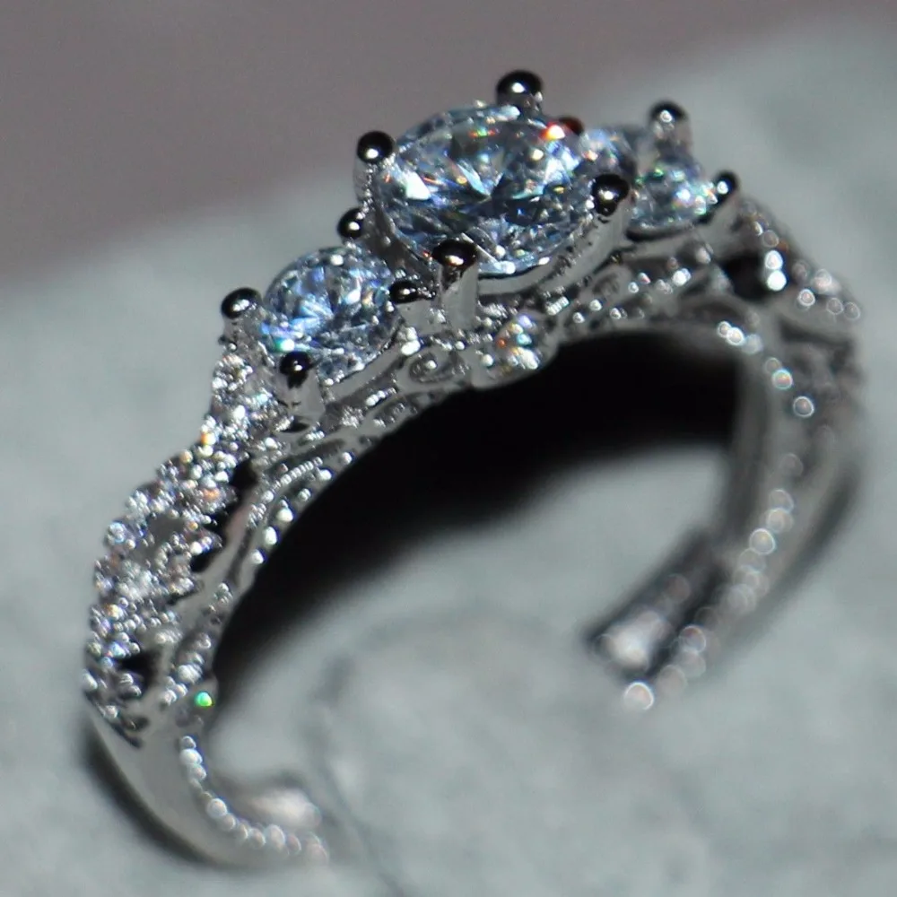 Женское кольцо из серебра 925 пробы с фианитом 5 10|women finger ring|finger ringjewelry |