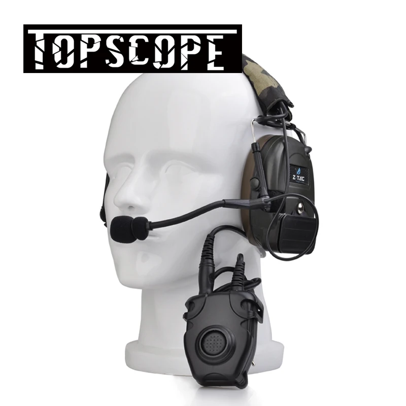 

Tactical Comtac Peltor Headset Z054 combat I Tactical noise reduction Earphone with Z112 PTT stand rrb version