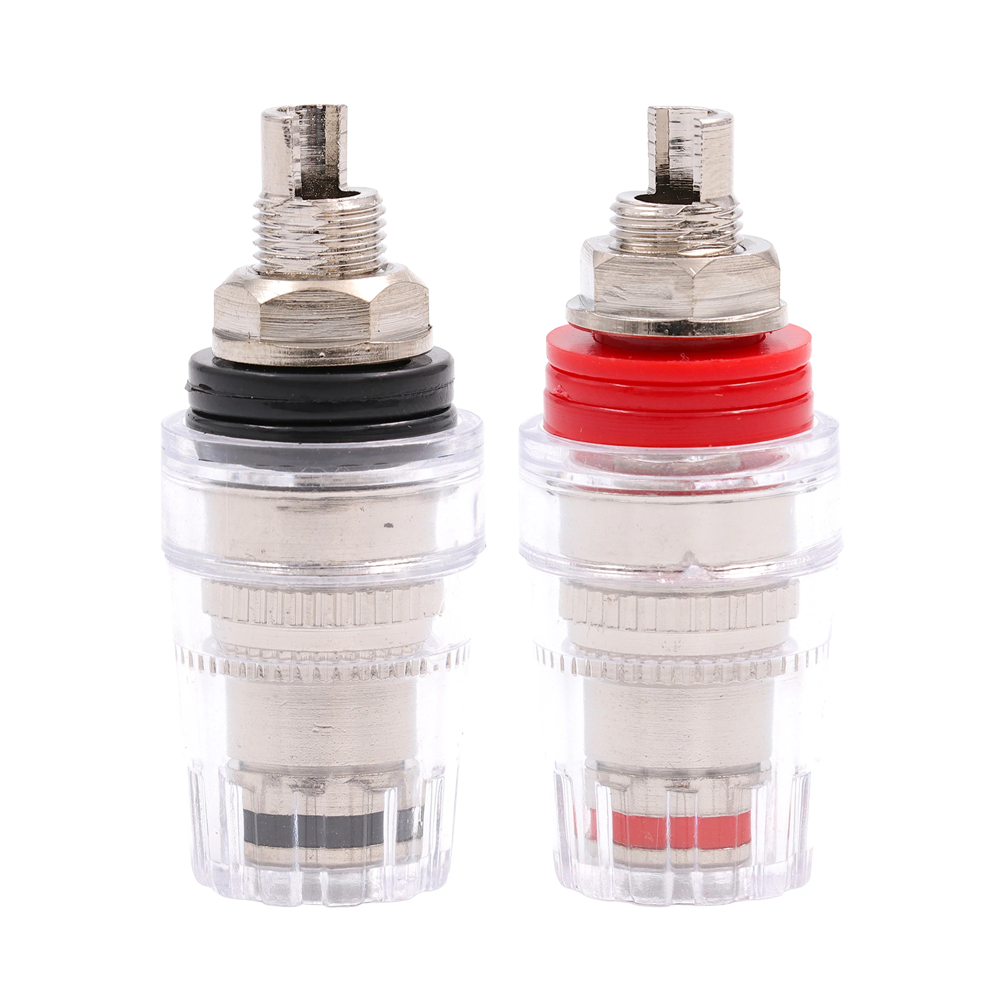 LAUGHERER 4Pcs HiFi Speaker Terminal Binding Post Pure Koper Vergulde Versterker Connector Onderdelen Voor Vrouwelijke Banaan Jack Plug