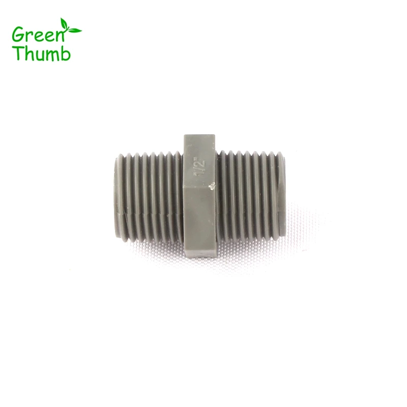 8pcs 1/2 Inch PVC Quick Connector Male Thread Grey PVC Straight