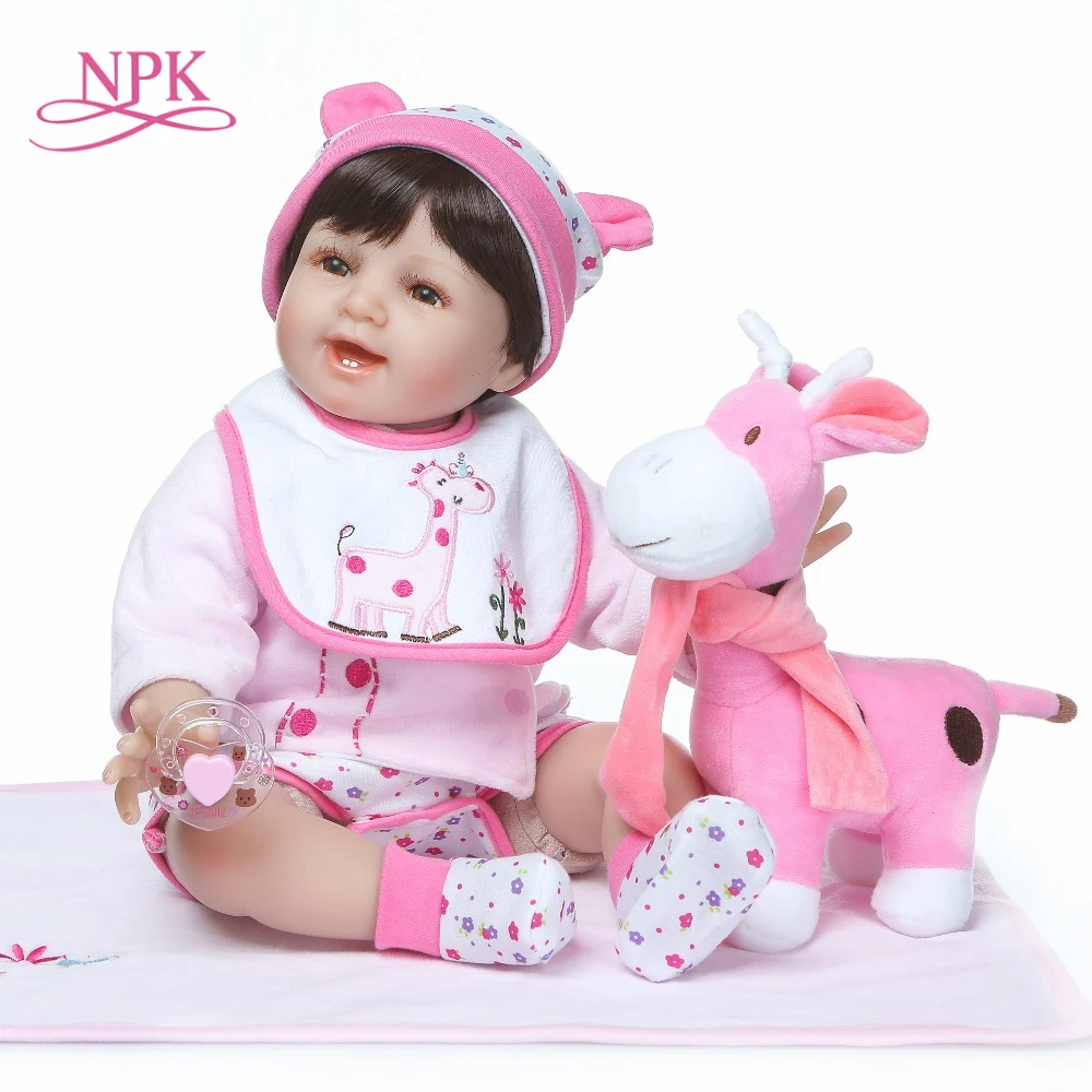 Кукла NPK Baby Reborn Babe 55 см мягкая силиконовая кукла тонкая menina рождественский
