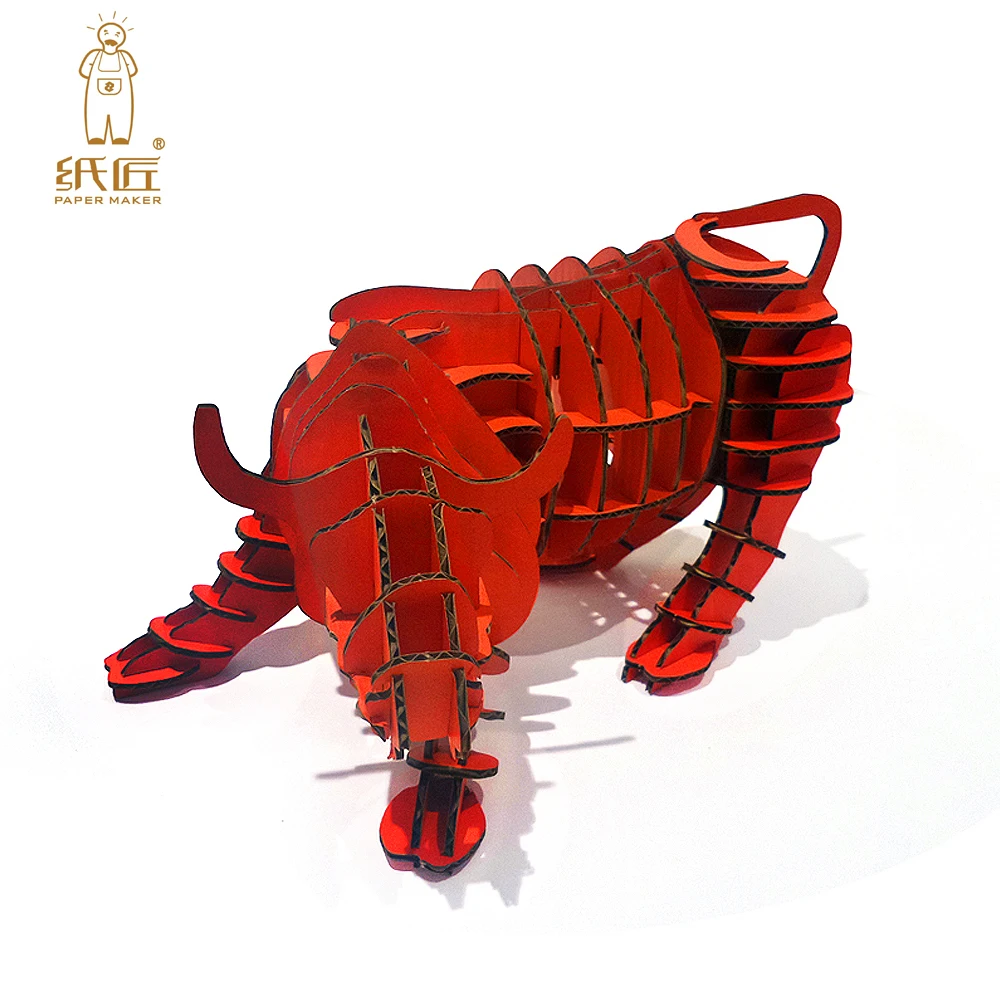 Yak 3d Puzzle Bull Model Paper Craft Kids Diy Cardboard Animal Toys  Educational Games Children Papercraft Art Creative Gifts - Puzzles -  AliExpress