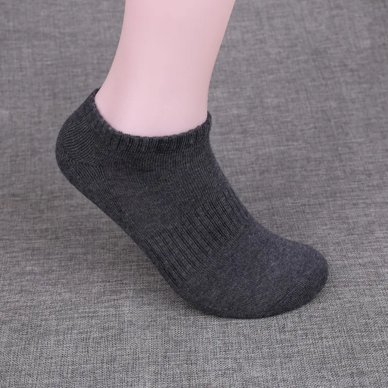 5 пар/лот, мужские Модные носки до щиколотки из чистого хлопка, мужские носки высокого качества, повседневные плотные носки большого размера на лето и весну