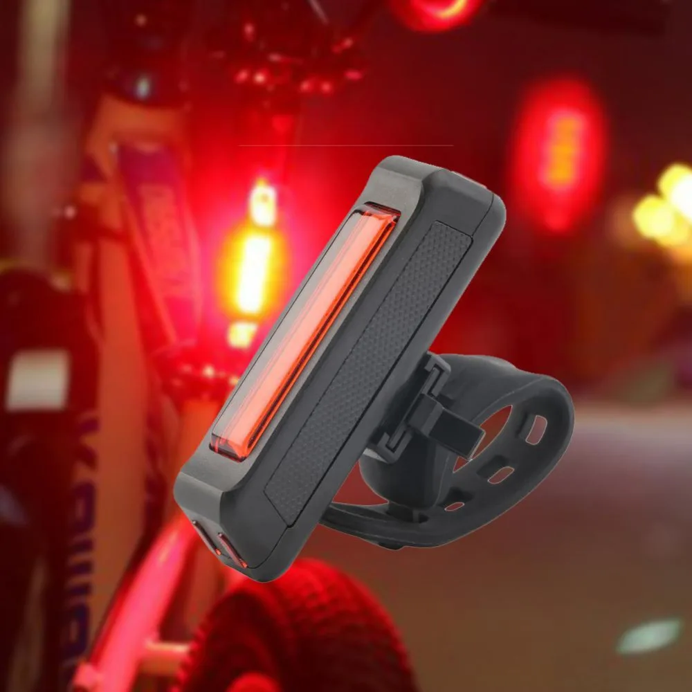 Водонепроницаемый USB Перезаряжаемый велосипедный задний фонарь Ультра яркий 6 режимов освещения красный светодиодный свет велосипед безопасности вспышка лампа