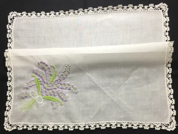Набор из 12 новых дамские платки белый хлопок Hankie с белым кружевом окантованным и цветной вышивкой цветочный свадебный Hanky 12x12-дюймовый