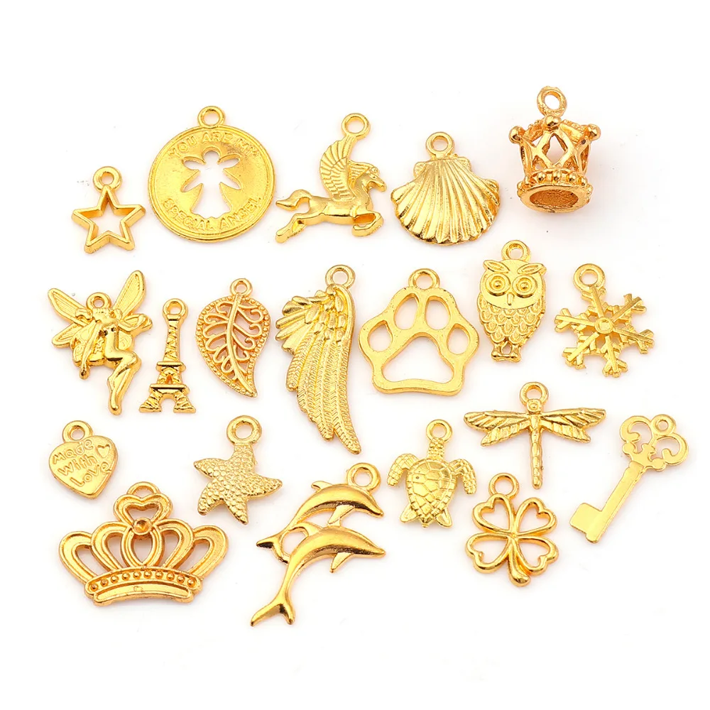 Модные подвески DoreenBeads из цинкового сплава смешанные серебряные цвета цвет