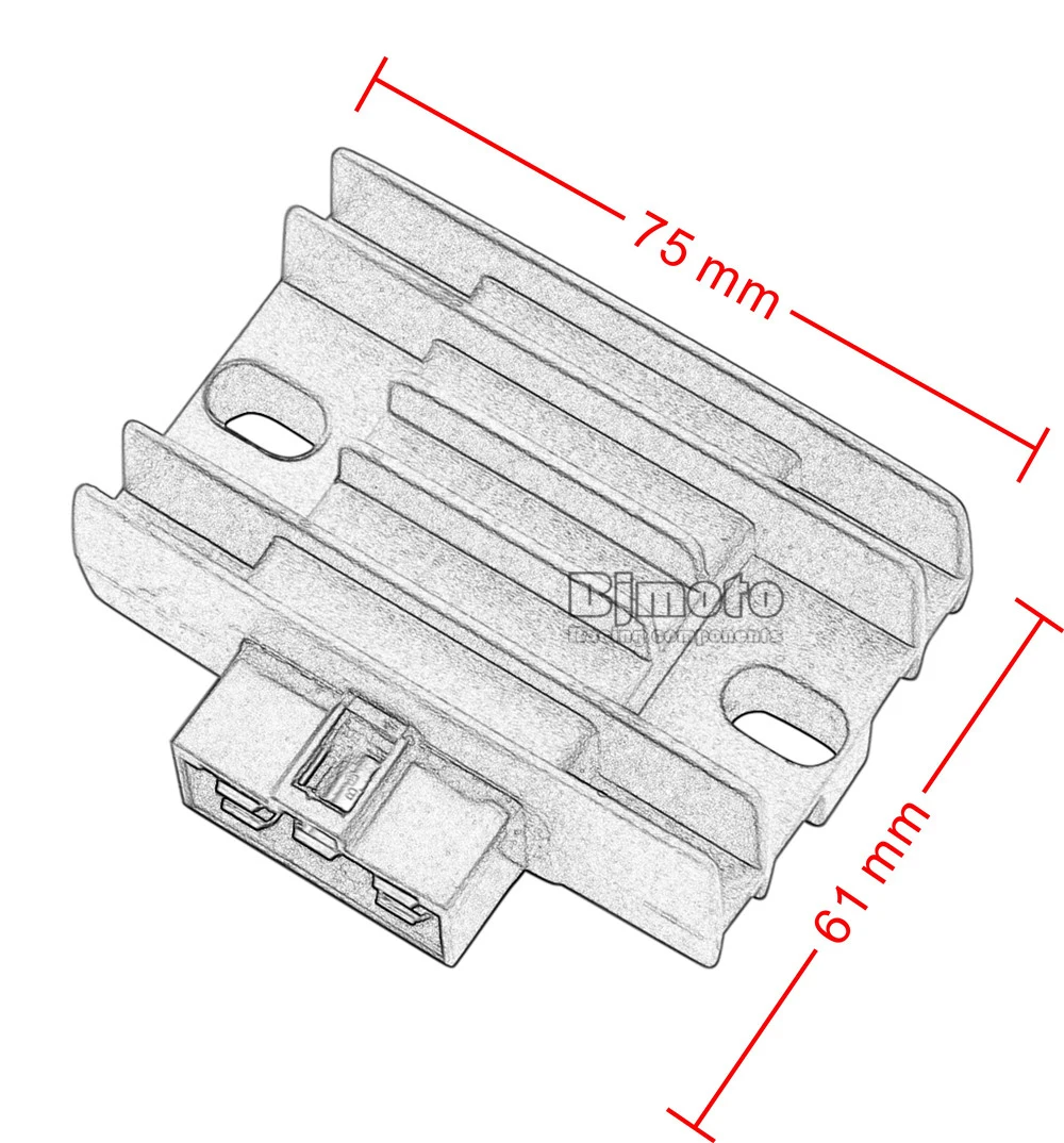 BJMOTO мотоциклетный металлический регулятор напряжения Выпрямитель для Yamaha YBR125 XTZ125E YBR 125 ESD EGS ED E XT125X XT125R
