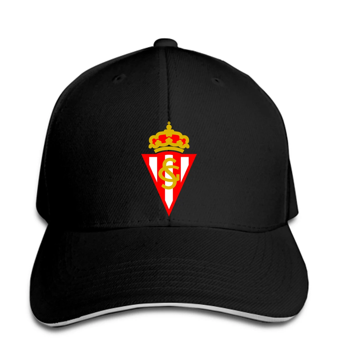 Бейсболка с логотипом Real Sporting De Gijon Logo солнцезащитный козырек Кепка|Мужские