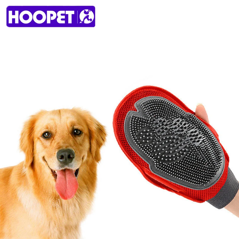 

Comfortable Pet Dog Grooming Glove Brush Glove Hair Removal Mitts for Medium to Long Hair Pet Bath Cleaning Brush