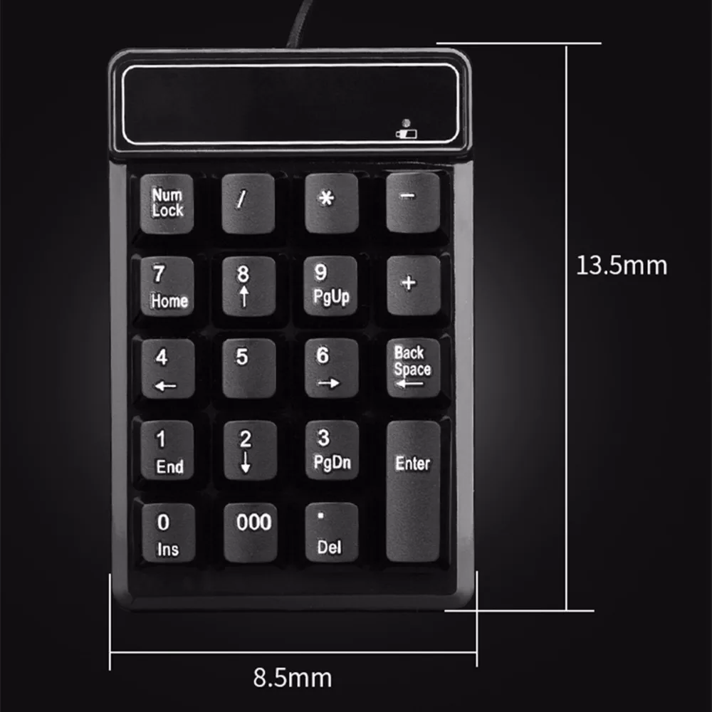 Kemile Проводная Мини USB цифровая клавиатура Numpad 19 клавиш цифровая клавиатура Для iMac/MacBook Air/Pro ноутбук ПК ноутбук Настольный