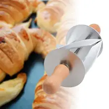 Нержавеющая сталь шарошка для изготовления круассан колеса тесто Ножи деревянной ручкой выпечки Кухня Ножи