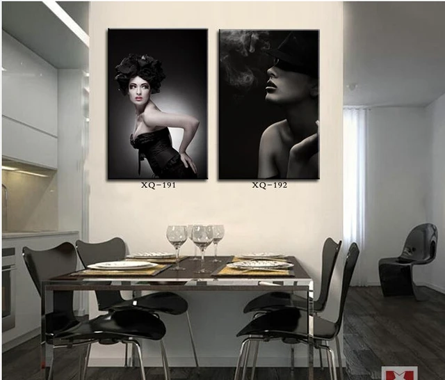 Schönheit Frauen Malerei Leinwand 2 Stück Wand Dekor Kunst Wandbilder Für Bar Salon Poster Zeichnung Schönheit Frauen Malerei Leinwand 2 Stück Wand Dekor Kunst Wandbilder Für Bar Salon Poster Zeichnung