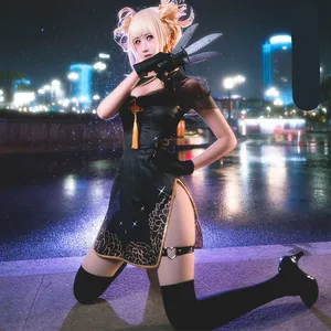 Himiko Toga Boku No Hero Academia Anime Cosplay Himiko Toga Cosplay Costume Fan Art Cheongsam Sexy Dress Female