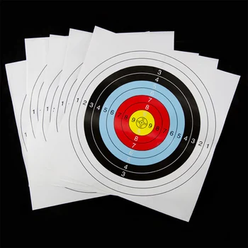 

1pc 41 * 41 Practice Durable Shooting Target Faces Accurate Prop Archery Darts Paper Amusement Accessories Exercise Bows Round