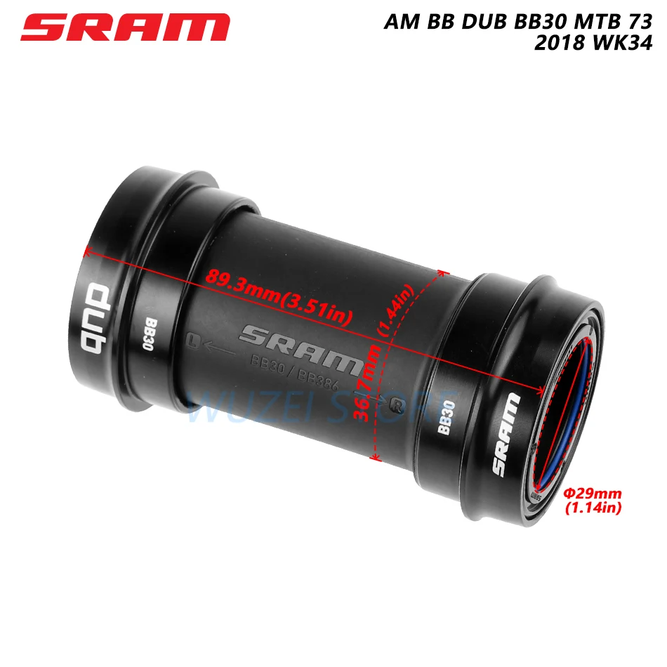 SRAM Нижний Кронштейн подшипника BSA AM BB DUB BB30 PF30 Кронштейн английский 68/73 PRESSFIT92 горный велосипед центральная ось Movemnt