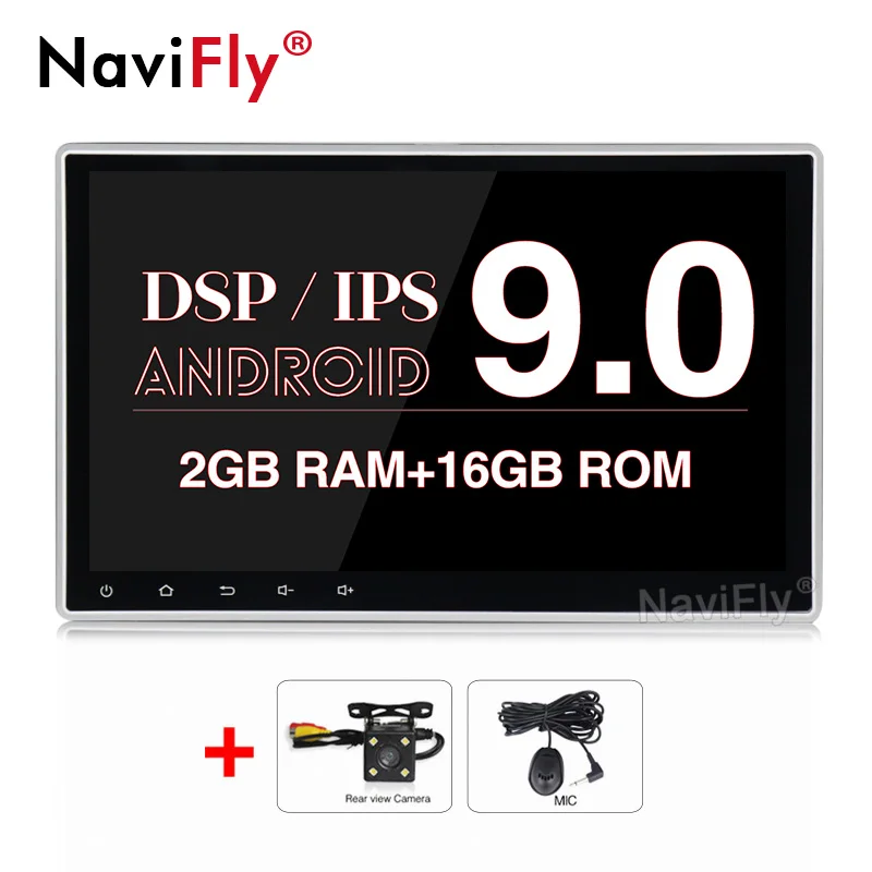 NaviFly Универсальный Android 9,0 10," 2Din автомобильный gps dvd сенсорный экран gps мультимедийный плеер для Nissan TOYOTA Kia RAV4 Honda hyundai - Цвет: add camera