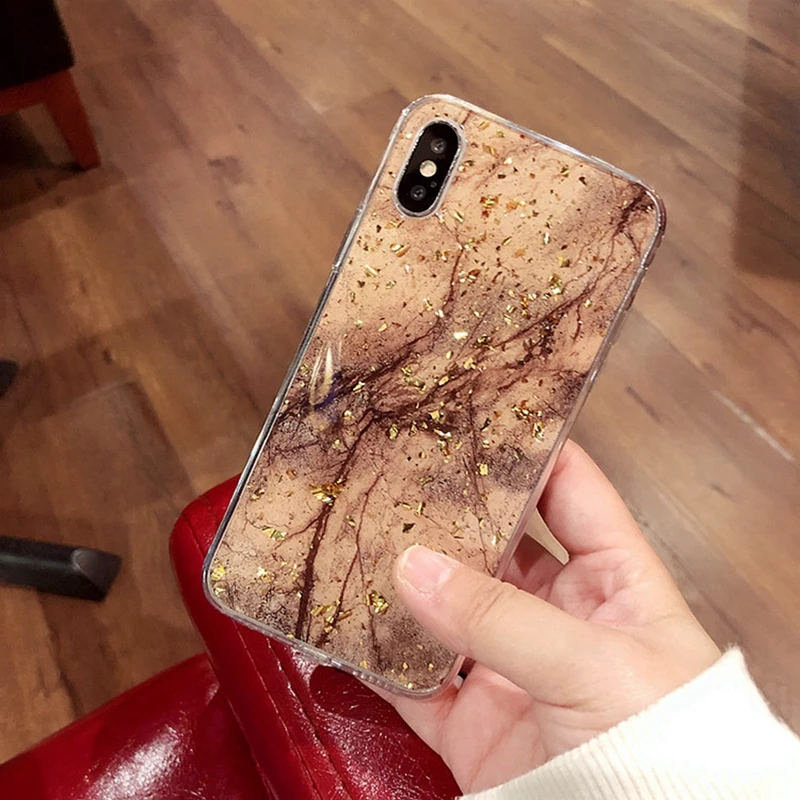 OLLIVAN Marble Phone Cases For iPhone 7 8 6 s Plus X Luxury Bling Glitter Silicon Case For iPhone 6 6s Plus Soft TPU Cover Funda (25)