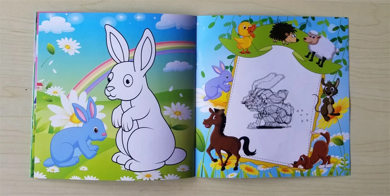 22 страницы милый животноводческий Тайный сад Картина Рисунок Kill Time книга будет перемещаться Diy детская головоломка Волшебная книжка-раскраска