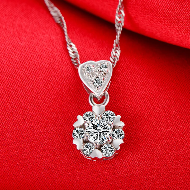 Твердые 18 K Gold 0 15 + 0.20ct природных алмазов подвеска Цепочки и ожерелья для Для