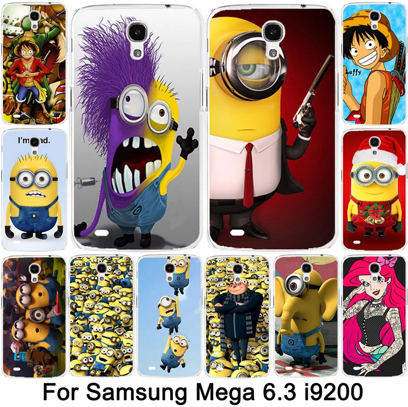 Окрашенные чехол для samsung Galaxy Mega 6 3 i9200 9200 Гадкий я Миньоны Piece мультфильм ПК