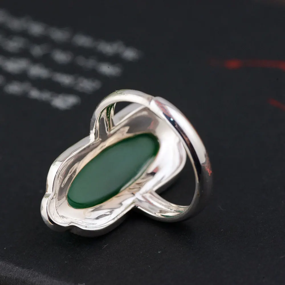 Женское кольцо из тайского серебра 925 пробы с халцедоном|thai silver ring|fashion rings for womenrings