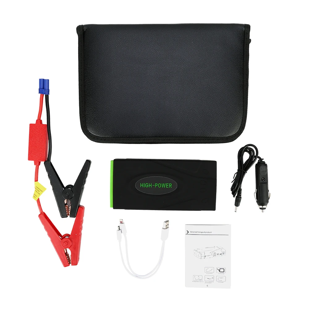High Capacity Portable Car Jump Starter Power Bank Emergency Auto Battery Booster Pack Vehicle Jump Starter Starting Device High Capacity Portable Car Jump Starter Power Bank Emergency Auto Battery Booster Pack Vehicle Jump Starter Starting Device