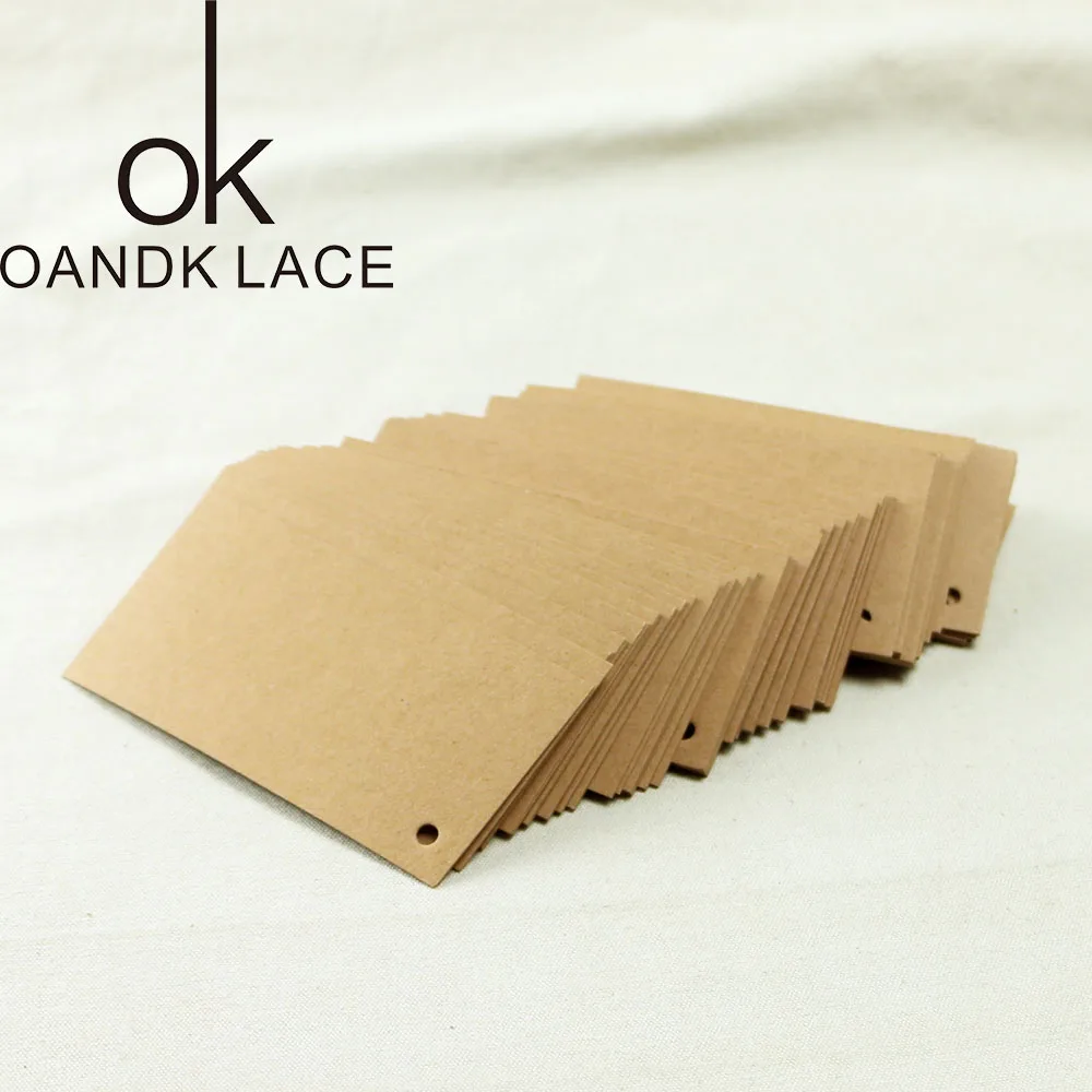 Прямоугольная бирка в простом стиле упаковка 20 карточек для сообщений 10*5 см крафт-бумага не содержит струн