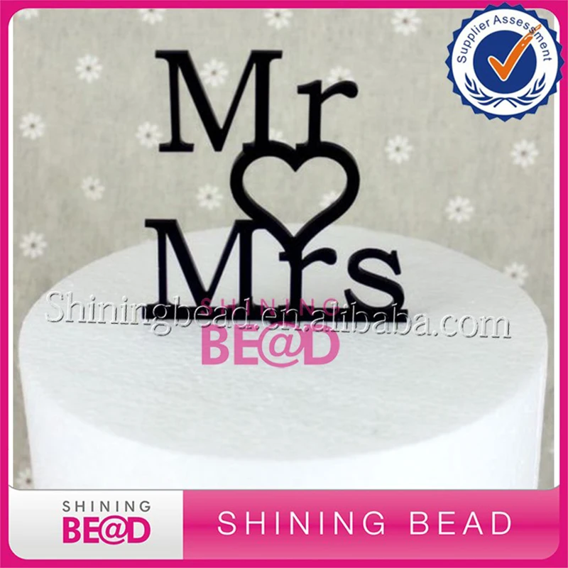 

Free Shipping+High Quality+15.3*10 CM+Unique Mr and Mrs Cake Toppers For Weddings Acrylic Wedding Cake Bride and Groom