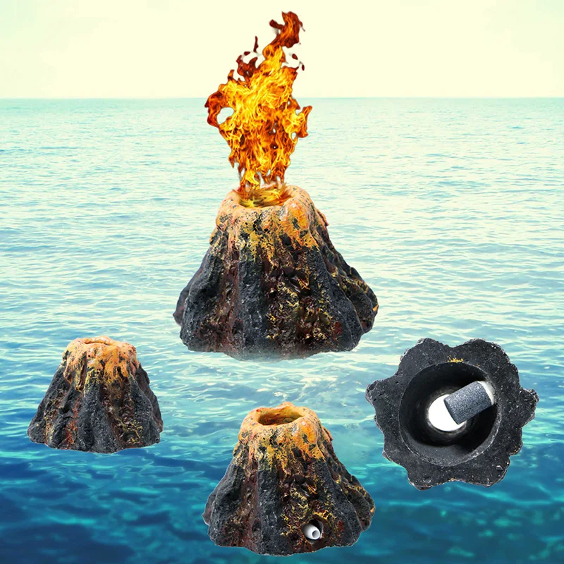 

Volcano Shape & Air Bubble Stone Oxygen Pump Aquarium Fish Tank Ornament Decor New Sale