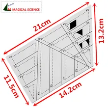 Лоскутная линейка прозрачная акриловая трапециевидная треугольная ромбовидная форма 1/4 дюймов припуск шва Ткань Искусство DIY Швейные Инструменты