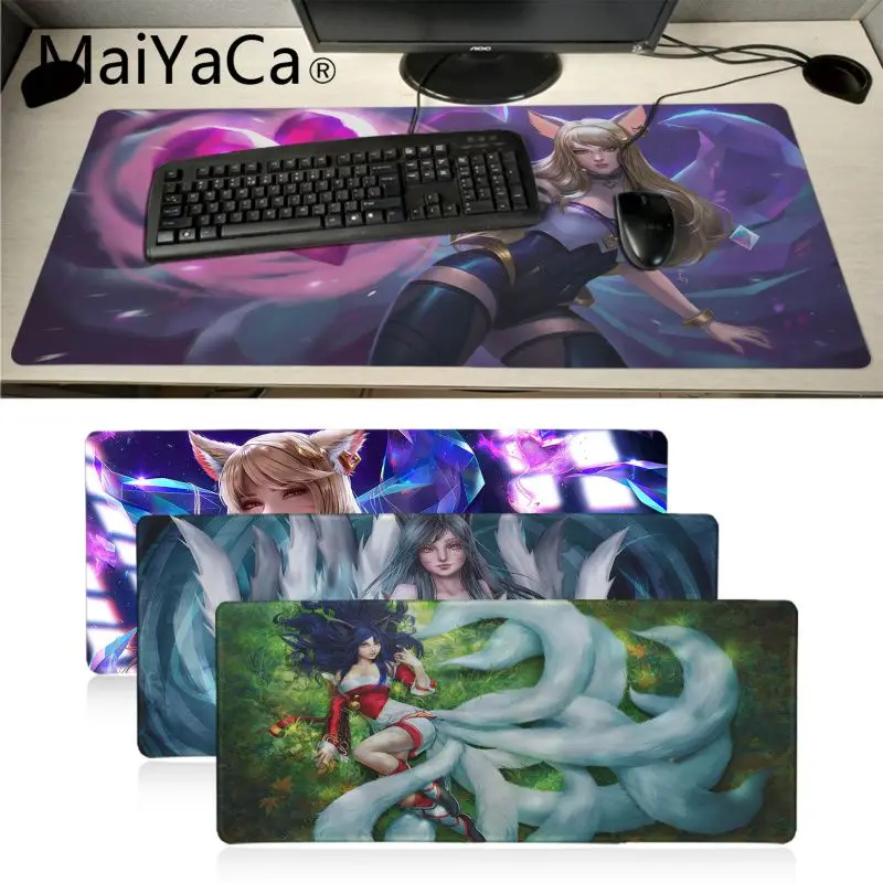 

Maiyaca Ahri KDA POPSTAR LoL League of Legends Gaming Mice Mousepad Locking Edge gaming Mousepad Mat Keyboard Mat Table Pad