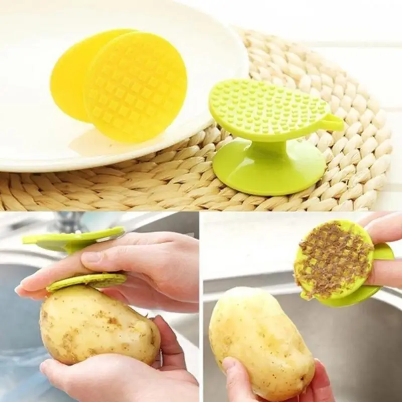 

Household Double Side Easy Cleaning Brush For Potato Peeler Carrot Fruit Brush Kitchen Tools Gadgets
