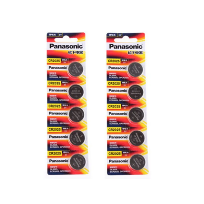 

10pcs original brand new battery for PANASONIC cr2025 3v button cell coin batteries for watch computer cr 2025
