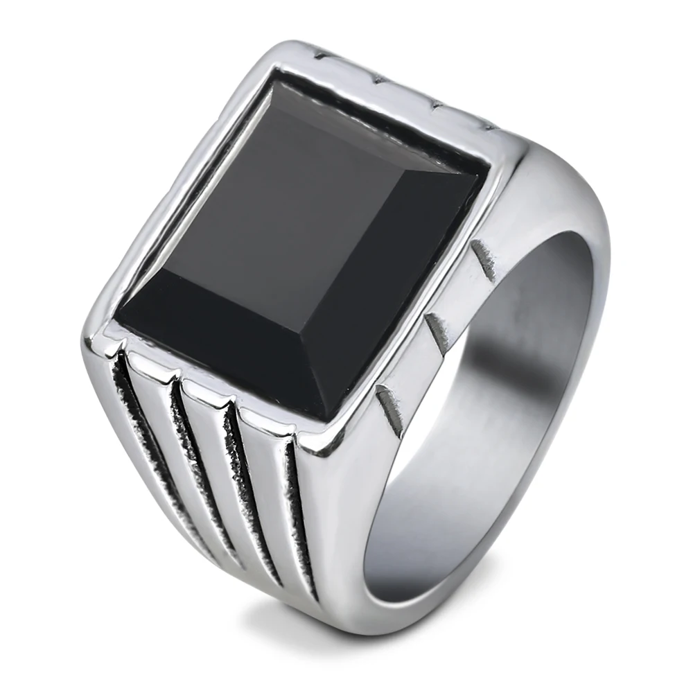 Горячая Распродажа, черное или красное роскошное мужское обручальное кольцо с кристаллами, посеребренное кольцо в стиле панк из нержавеющей стали для мужчин, ювелирное изделие